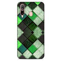 Samsung Galaxy A60 Kılıf Patchwork (17) Tasarım Kılıf Fıstık Yeşili