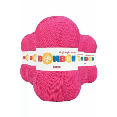 5 Adet Kristal El Örgü Lif İpi Koyu Pembe 98403