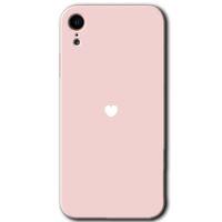 BeRa Aksesuar iPhone XR Kılıf Baskılı Kapak - Sade Kalp +Tam Kaplayan Mat Seramik