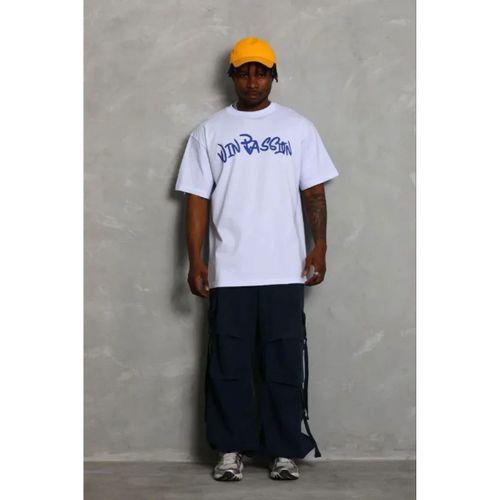 Erkek Baskılı T-Shirt Kısa Kol Bisiklet Yaka Regular Fit Rahat Kalıp Günlük Tişört - Beyaz