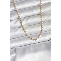 14K Gold Renk Kaplama Ezme Plaka Model CM Kadın Kolye