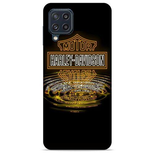 Samsung Galaxy M32 Uyumlu Kılıf Motorsiklet (35) Fit Design Kılıf Harley Davidson