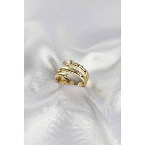 Pirinç Gold Renk Sarmal Yılan Model Kadın Yüzük