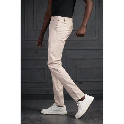Slimfit Küçük Armürlü Yazlık Pamuklu Gabardin  Pantolon