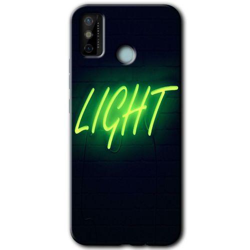 Tecno Spark 6 Go Kılıf HD Desen Baskılı Arka Kapak - Neon İnscription + Kırılmaz Cam