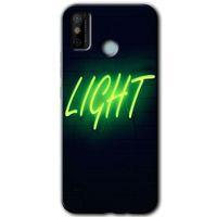 Tecno Spark 6 Go Kılıf HD Desen Baskılı Arka Kapak - Neon İnscription + Kırılmaz Cam