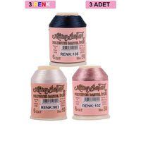3 Adet Altınbaşak Oya ve Dantel İpi 20 gr - Royaleks - No: 903 - 102 - 136