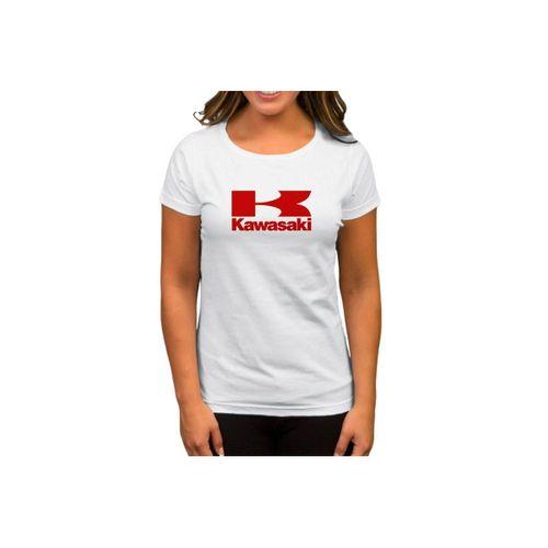 Kawasaki Red Logo Beyaz Kadın Tişört