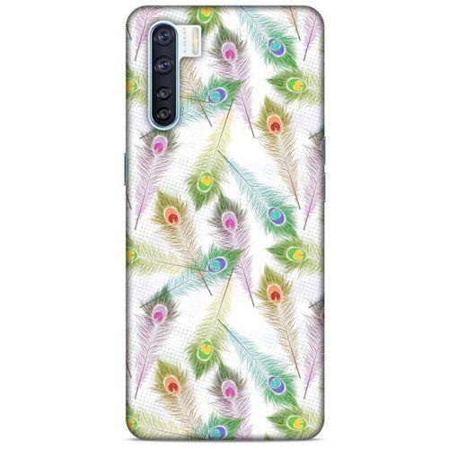 Oppo A91 Kılıf Desenli Özel Seri Tüyler (23) Ultra Koruma Kılıfı