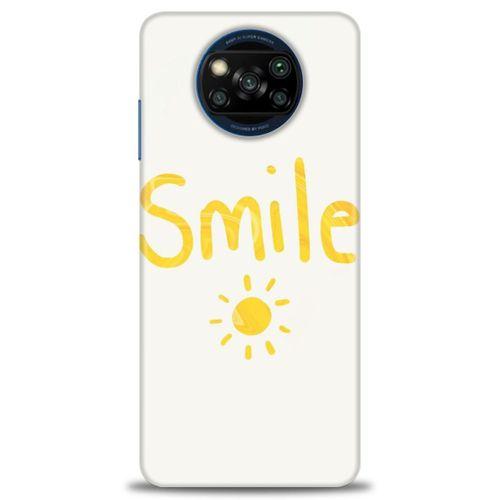 Xiaomi Poco X3 NFC Kılıf HD Baskılı Kılıf - Smile Güneş + Tam Ekran Koruyucu