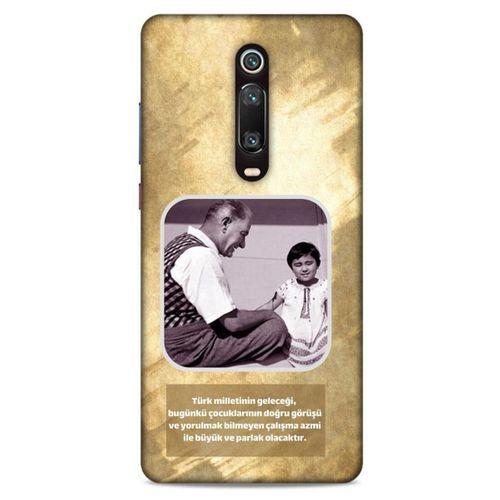 Xiaomi Mi 9T Pro Kılıf Atatürk (2) Kabı Gold