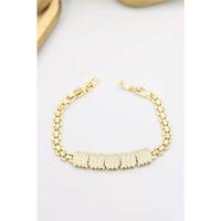 Taşlı Xuping Bileklik - Altın