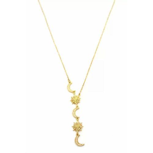 Ay Yıldız Y Kolye - Altın
