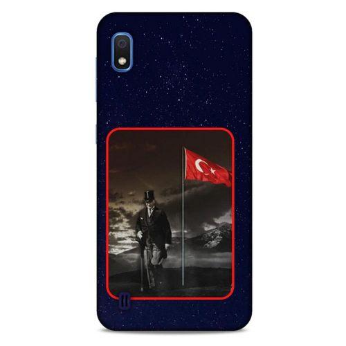 Samsung Galaxy A10 Kılıf Atatürk (40) Fit Silikon Kılıf Gece Yıldızlar