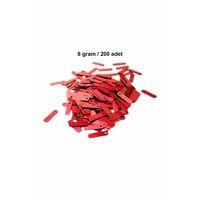 Kırmızı 15 x 5 mm Dantel Oya Yazma Halhal Abiye Pulu Lazer Kesim Pul 200 adet / 8 gram