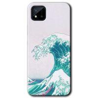 Realme C11 Kılıf Baskılı Arka Kapak - Dalga +Tam Ekran Koruyucu