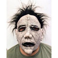 Siyah Saçlı Michael Myers Lateks Yüze Tam Yapışan Et Maske Korku Maskesi