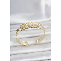 Gold Renk Pirinç Minimal Dorikalı Kadın Bileklik