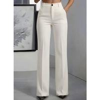 Kadın Yüksek Bel Cepli Ithal Krep Pantolon