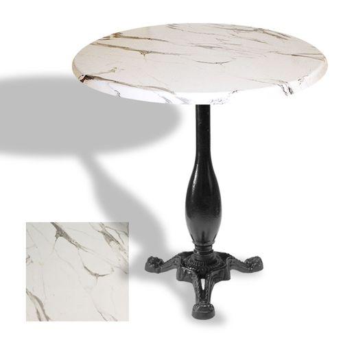 Dockers Çipa 2015 Döküm Ayak Yuvarlak Masa Çap 90cm - (Werzalit, Wermodin ve Allzalit Tabla) - Afyon Mermer