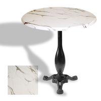 Dockers Çipa 2015 Döküm Ayak Yuvarlak Masa Çap 90cm - (Werzalit, Wermodin ve Allzalit Tabla) - Afyon Mermer