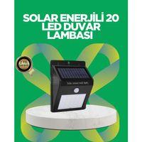 Solar Enerjili 20 Led Hareket Sensörlü Duvar Lambası