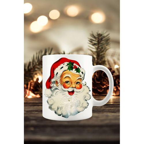 Yılbaşı Yeni Yıl Konseptli Noel Baba Baskılı Kupa Bardak
