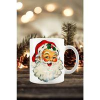 Yılbaşı Yeni Yıl Konseptli Noel Baba Baskılı Kupa Bardak