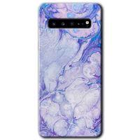 Samsung Galaxy S10 Plus Kılıf HD Desen Baskılı Arka Kapak - Spots Lilac