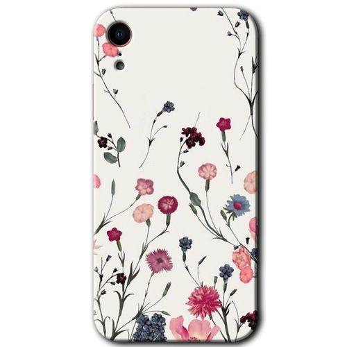 MRCİLETİSİM iPhone XR Kılıf HD Desen Baskılı Arka Kapak + Mat Kobra Cam - Mat Çiçek