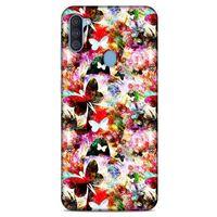 Samsung Galaxy A11 Kılıf Kelebek Etkisi (16) Kalın Kılıf Yeşil Mavi