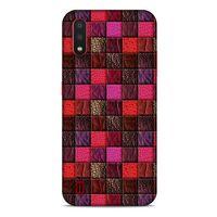 Samsung Galaxy A01 Kılıf Patchwork (22) Tam Koruma Kılıfı Fuşya Bordo