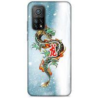 Xiaomi Mi 10T Pro 5G Kılıf Dragons (29) Arka Koruma Kılıfı Tatoo Mavi Ejderha