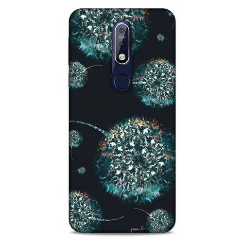 Y.Liva-2021 Özel Seri Siyah Soyut-163 Nokia 7.1 Kılıf Silikon Kapak