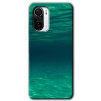 Xiaomi Redmi K40 Pro HD Baskılı Kılıf + 9D Tam Ekran Koruyucu - Derin Deniz