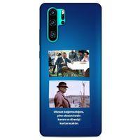Huawei P30 Pro Kılıf Atatürk (6) Silikon Kılıf Koyu Mavi