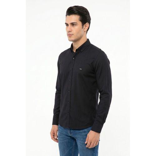 Erkek Spor Slim Fit Uzun Kol Likralı Gömlek BGL-ST05465