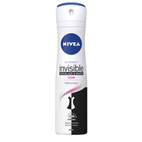 NIVEA Kadın Deodorant Invısıble B & W 150 Ml + Rolon 25 Ml Hediye