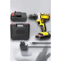 24 Parça Çift Bataryalı  Matkap Seti 24w Motor Ve Otomatik Mil Kilitli Tasarım