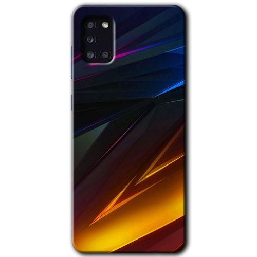 Samsung Galaxy A31 Kılıf Baskılı Kapak - 4K Clock + 5D Tam Kaplayan Cam