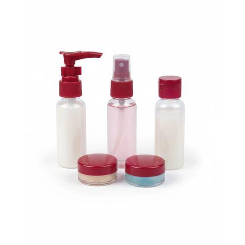 5’li Seyahat Boy Kozmetik Şişe Seti 30 Ml Çantalı Organizer