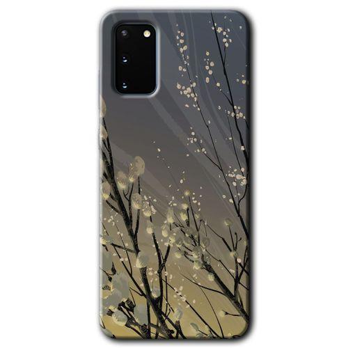 Potkal Hediye Fabrikası Samsung Galaxy S20 Kılıf HD Desen Baskılı Arka Kapak - Branches Flowers