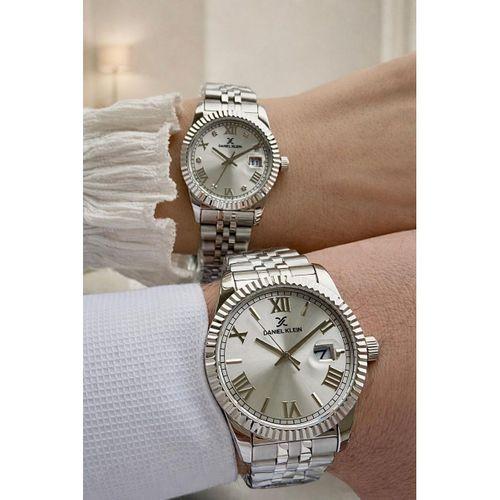 Daniel Klein Çift Sevgili Saati Çelik Bileklik Çelik Kordon 3 Atm Suya Dayanıklı Kol Saati VS.BLKT.0809