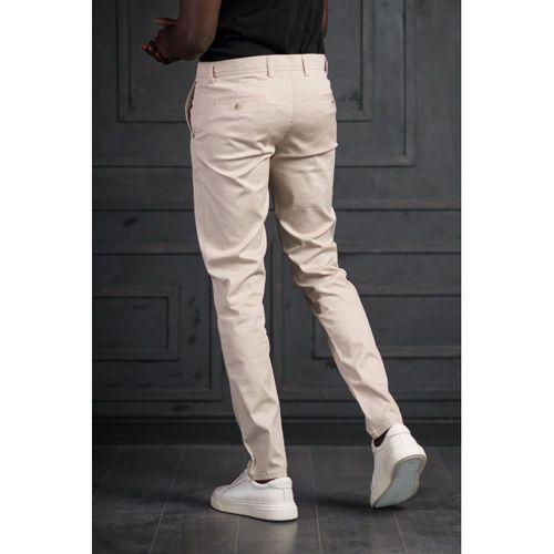Slimfit Küçük Armürlü Yazlık Pamuklu Gabardin  Pantolon