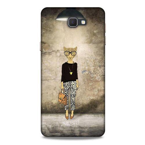 Samsung Galaxy J7 Prime Kılıf FunnyMaX (20) Koruyucu Kılıf Kahverengi Kaplan