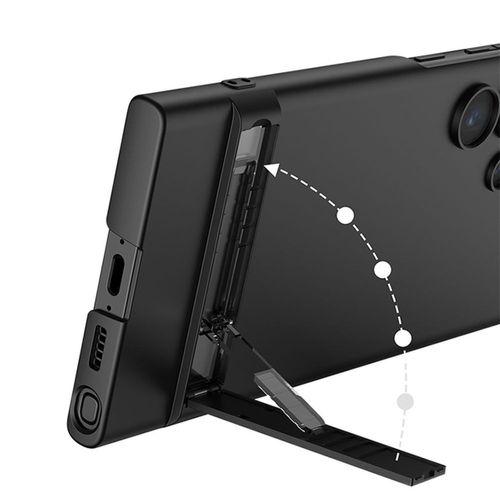 Galaxy S23 Ultra Kılıf Zore Kamera Korumalı Dikey Standlı Ays Kapak