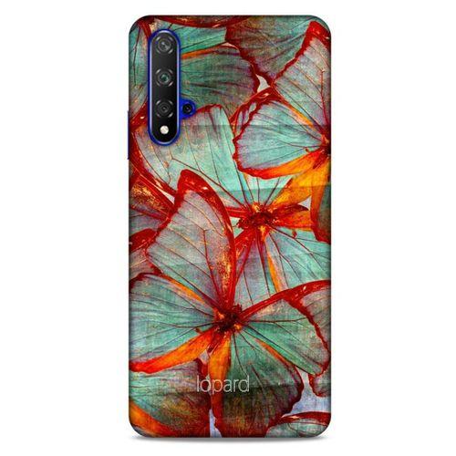 Huawei P Smart S Y8P Kılıf Kelebek Etkisi (31) TPU Kılıf Kırmızı Yeşil