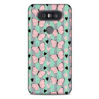 LG K41S - K51S Kılıf Kelebek Etkisi (43) Thin Fit Kılıf Kahve Yeşil