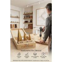 Präzision HSS Titanyum Kademeli Panç Matkap Ucu Seti Ahşap Kutulu 722993