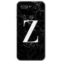 MRCİLETİSİM MRCİLETİSİM General Mobile GM 9 Pro Kılıf HD Desen Baskı Arka Kapak+Temperli Cam-Siyah Mermer Desenli Z Harfi
